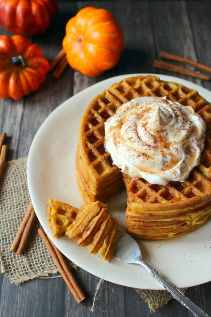 Seasonal waffle: Pumpkin Spice Waffles