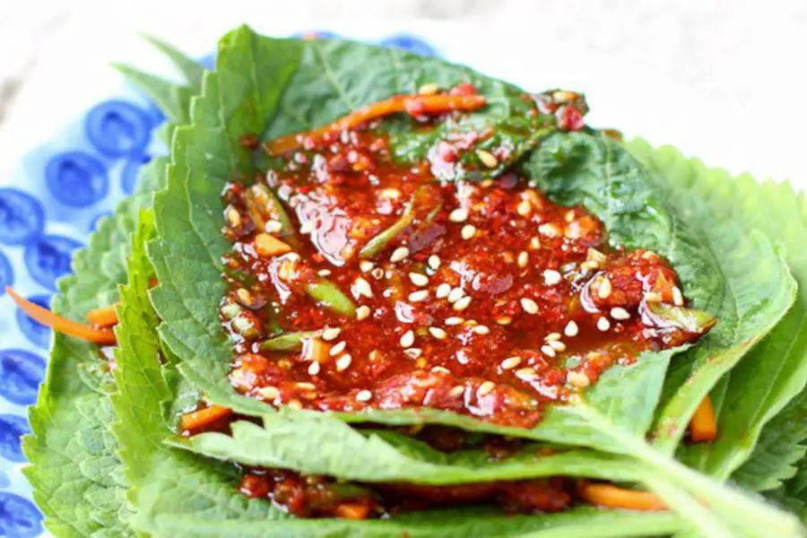 Kkaennip Kimchi or Sesame Leaf Kimchi