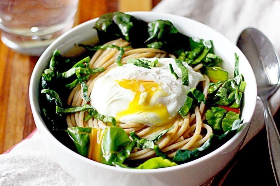 Chard and Egg Noodle