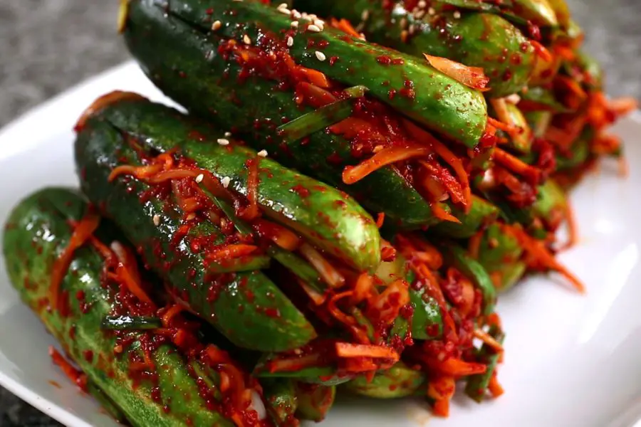 Oi Sobagi or Cucumber Kimchi