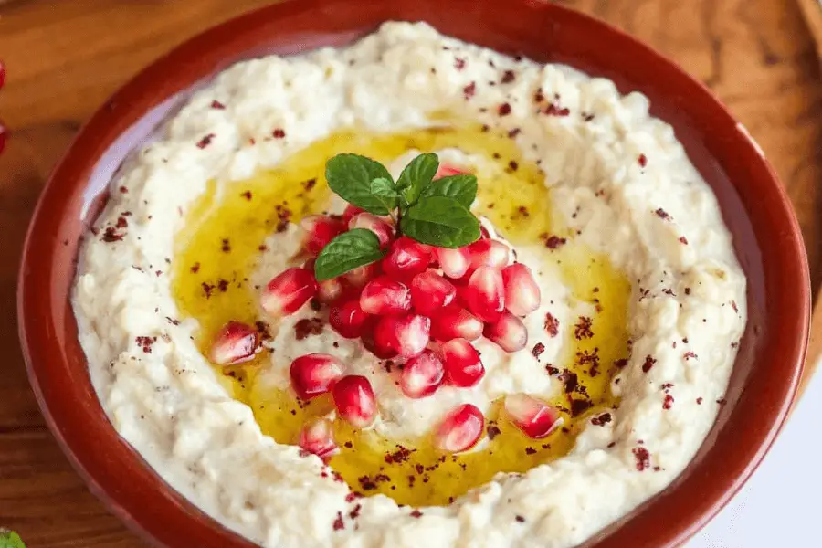 Lebanese Moutabel Hummus