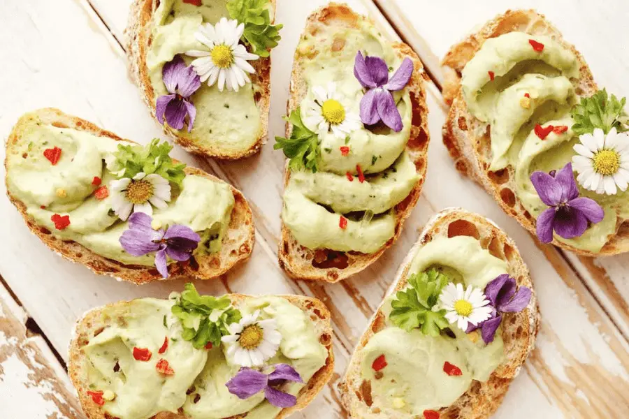  Edible Flower Canapes